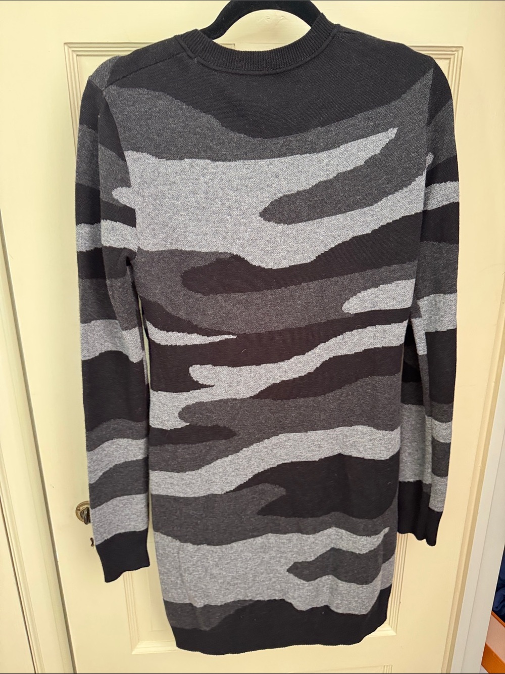 Pam & Gela Black and Gray Camouflage Knit Dress - Picture 5 of 5